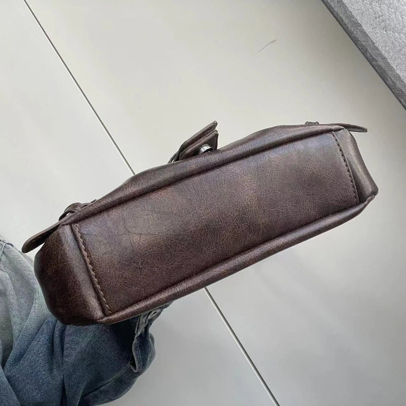 Vintage PU Shoulder Bag – Y2K Armpit Style