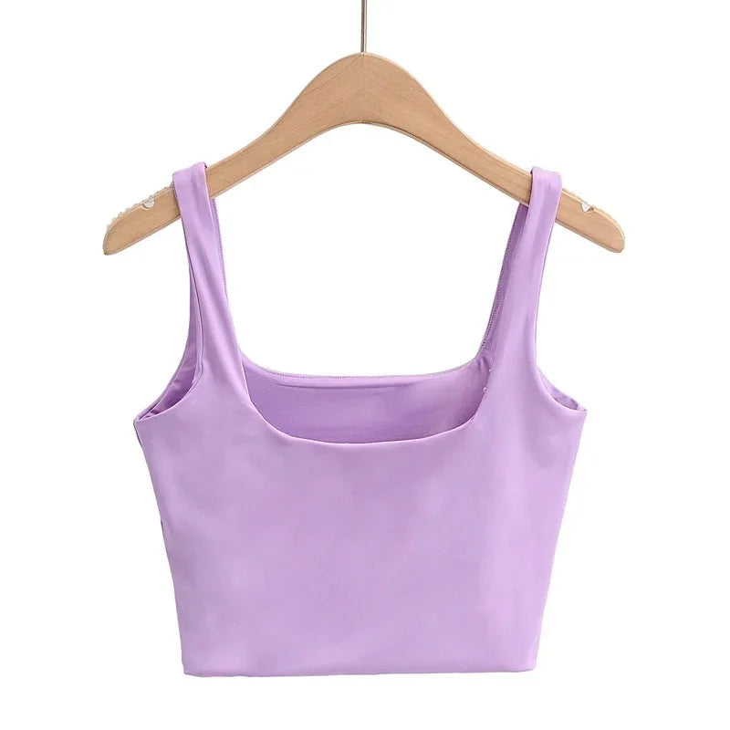 Women’s Summer Sleeveless Square Neck Tank Tops – 6 Colors