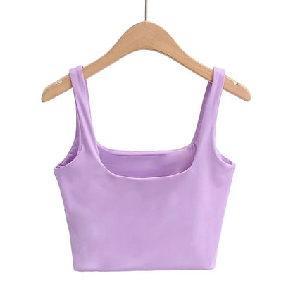 Women’s Summer Sleeveless Square Neck Tank Tops – 6 Colors