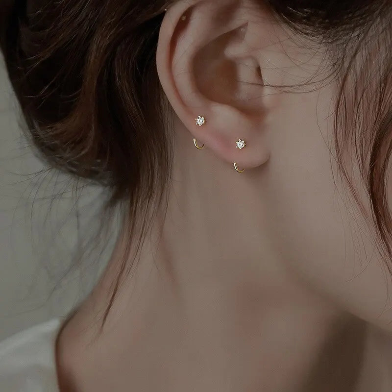 10mm Round Hoop Earrings for Women