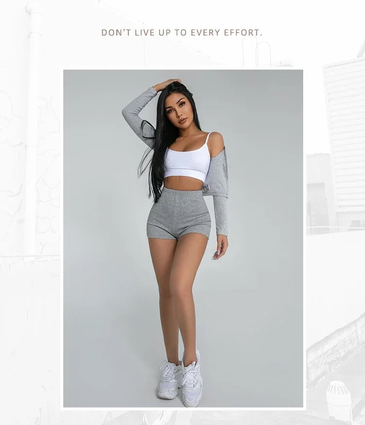 Women’s High-Waist A-Line Knit Shorts | Slim Sports &amp; Casual Wear