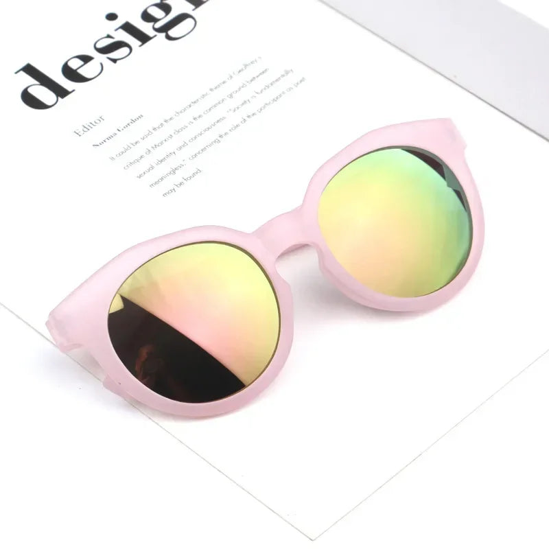 Kids Round Frame Sunglasses – Candy Color UV400 Outdoor Eyewear
