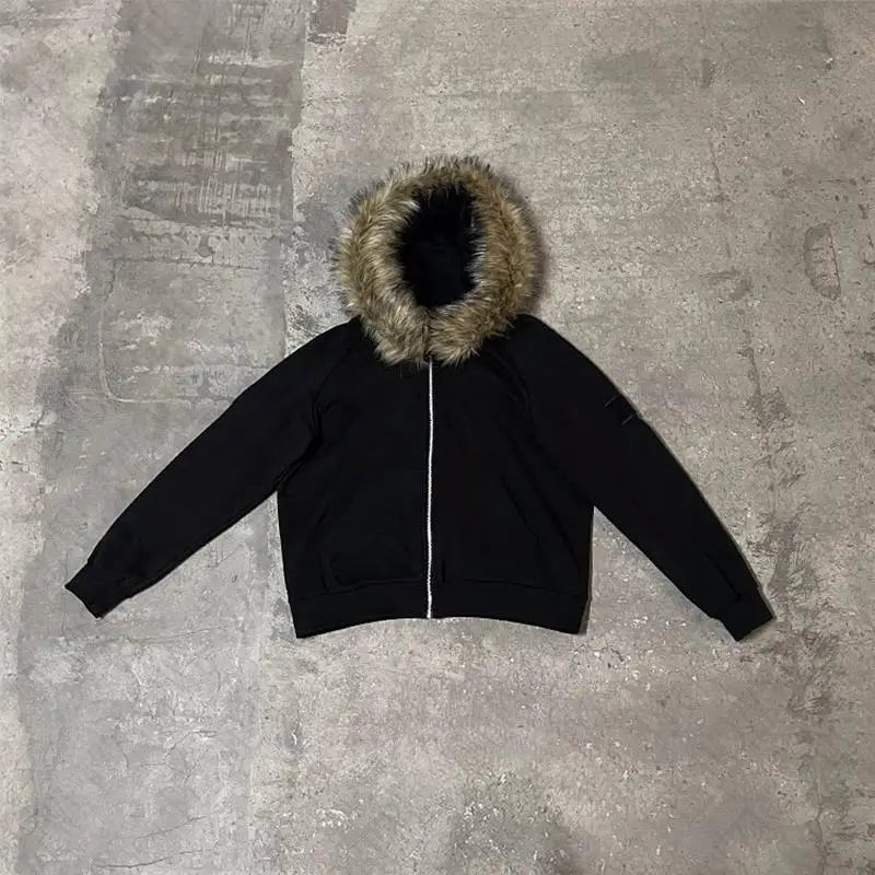 Y2K Streetwear Zip Up Hoodie