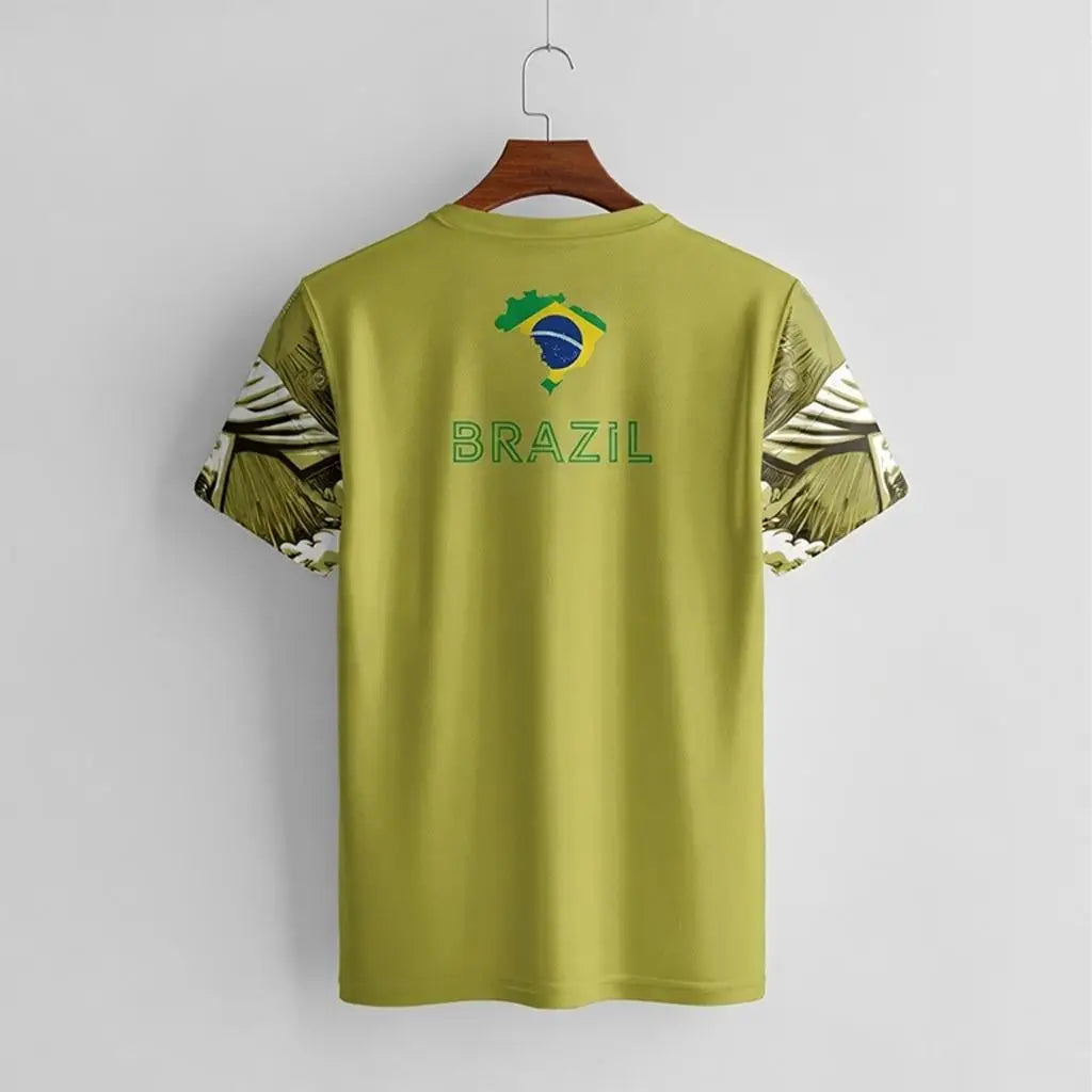 Brazil Jesus Print Soccer Jersey 2026 Summer New Football Training Top Adult And Children&