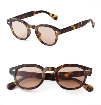 Vintage Shell Round Sunglasses Men