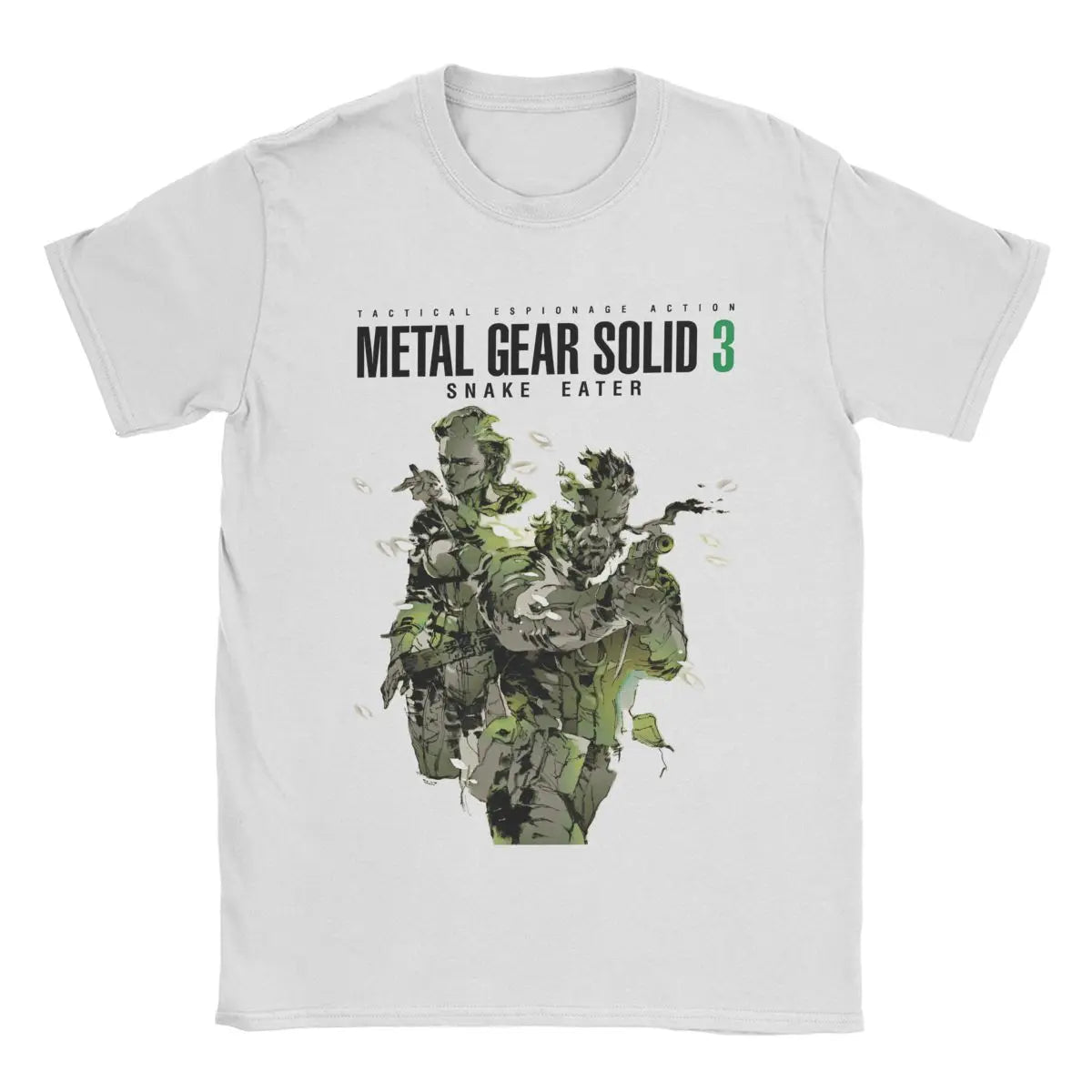 Metal Gear Solid 3 Snake &amp; Raiden Graphic T-Shirt | Cotton Casual Game Tee
