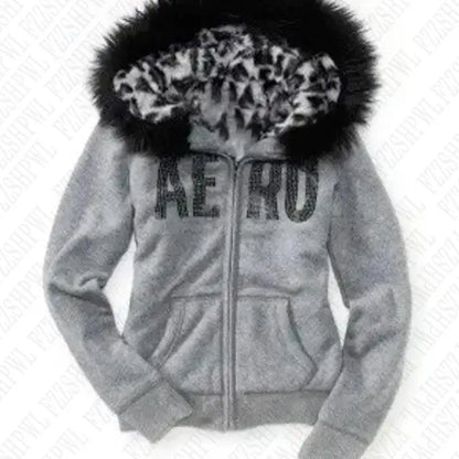 Y2K Streetwear Zip Up Hoodie