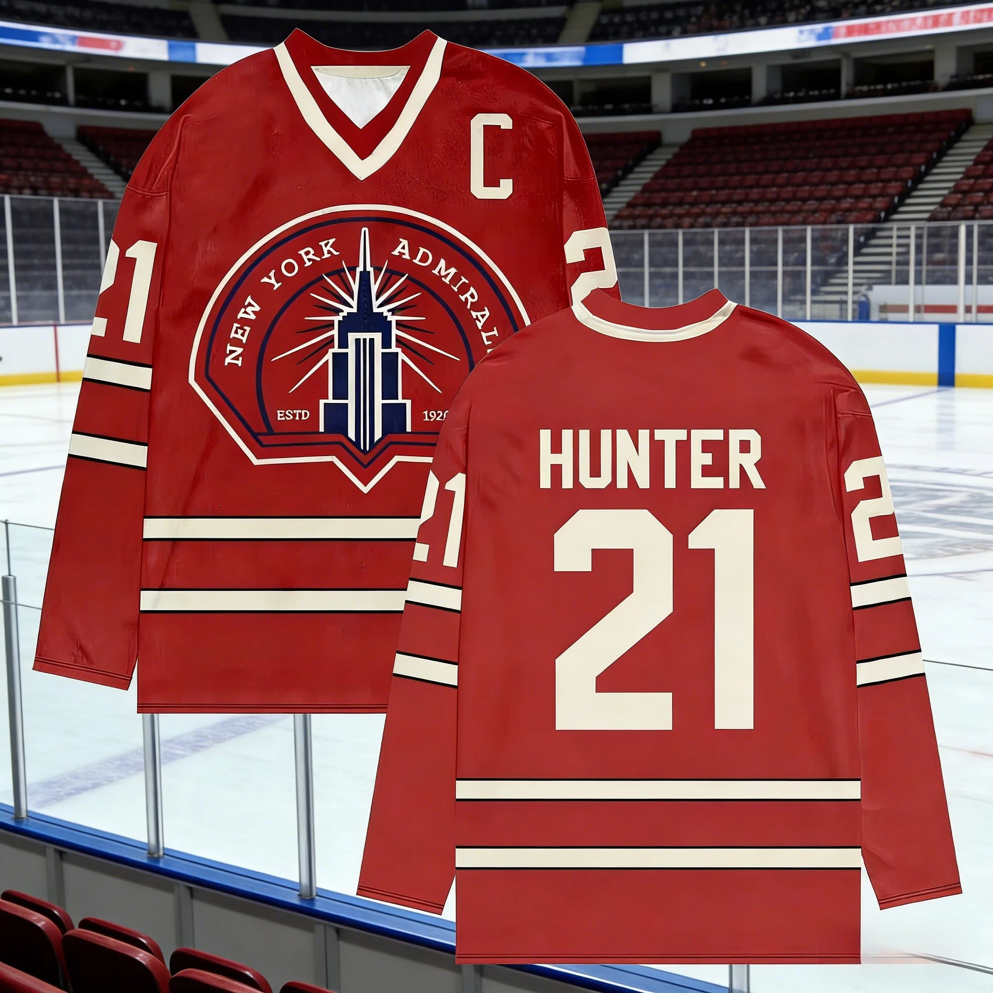 Rozanov Hollander Hockey Jersey Long Sleeve V-Neck Tee | Sporty Unisex Pullover Top