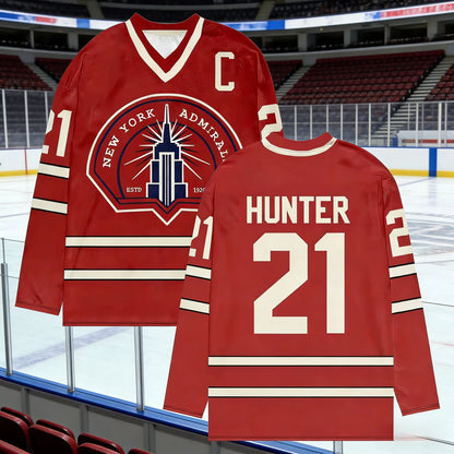 Rozanov Hollander Hockey Jersey Long Sleeve V-Neck Tee | Sporty Unisex Pullover Top
