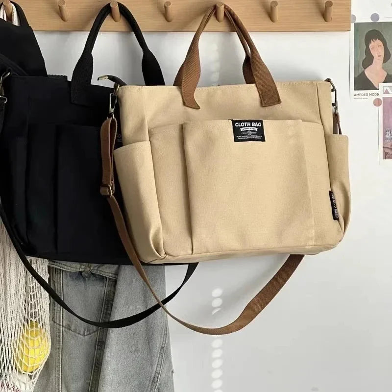 Minimalist Canvas Commuter Tote Bag