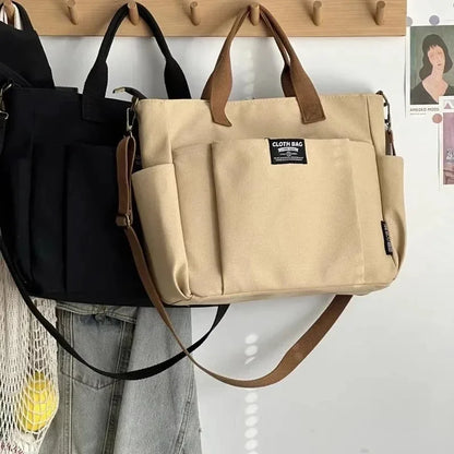 Minimalist Canvas Commuter Tote Bag