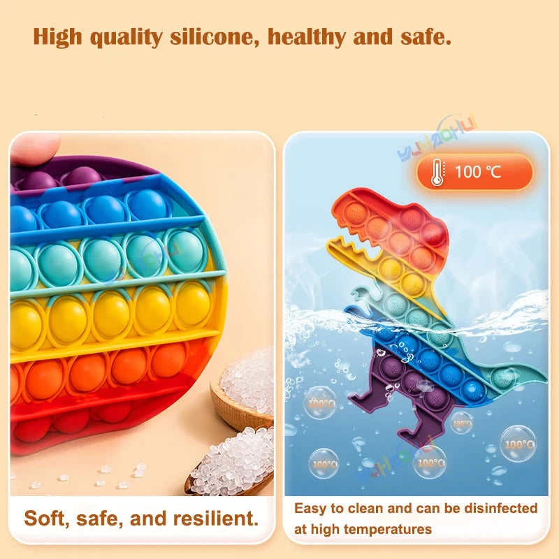 Rainbow Pop Push Bubble Fidget Toy