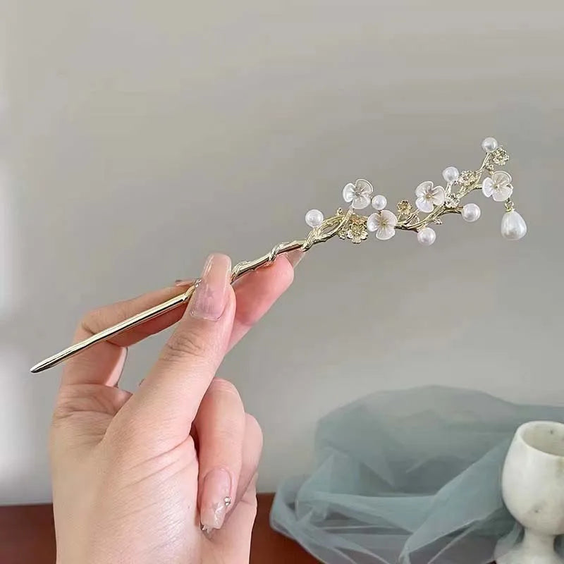 Handmade Floral Hairpin for Women