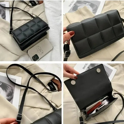 Women’s Plaid PU Leather Shoulder &amp; Crossbody Bag