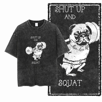 Bodybuilding Acid-Washed Graphic T-Shirt | Vintage Streetwear Unisex Tee