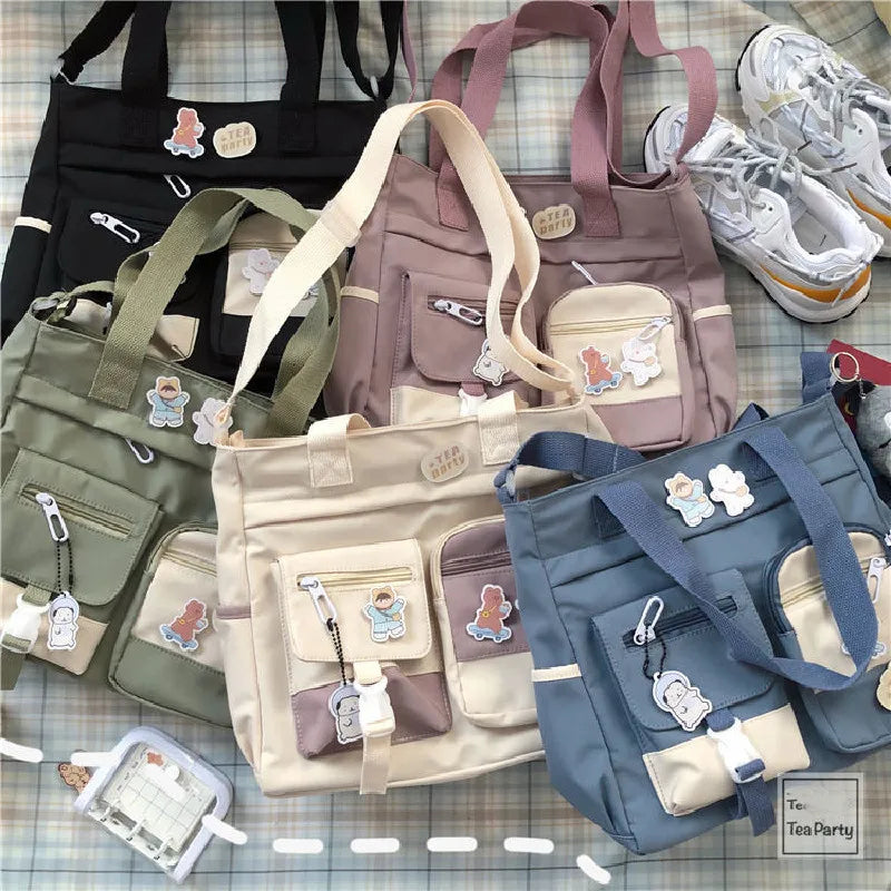 Waterproof Nylon Shoulder &amp; Crossbody Tote for Women