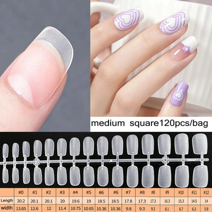 120pcs Matte Press On Nail Tips