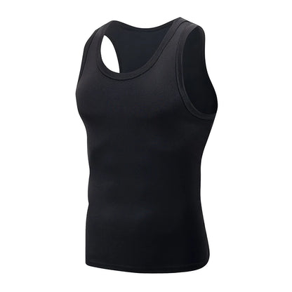 Men’s Classic Black &amp; White Tank Top – Casual Sports Vest