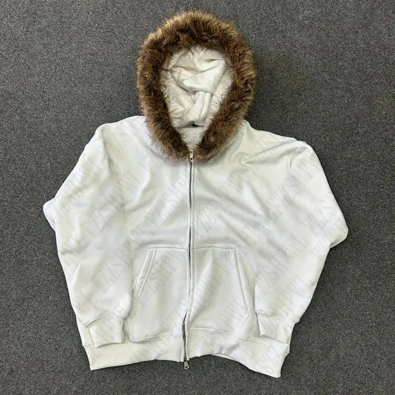 Y2K Streetwear Zip Up Hoodie