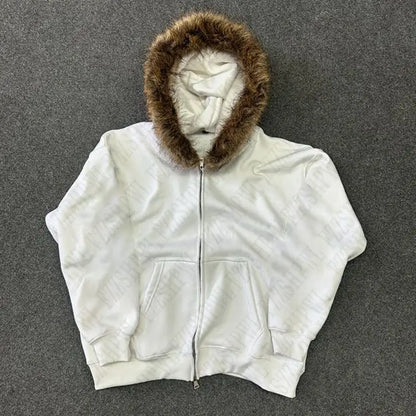 Y2K Streetwear Zip Up Hoodie