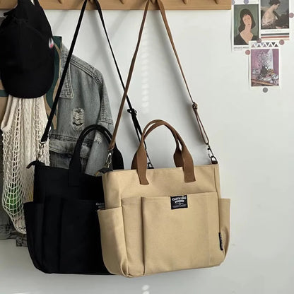 Urban Minimalist Canvas Tote Shoulder Bag