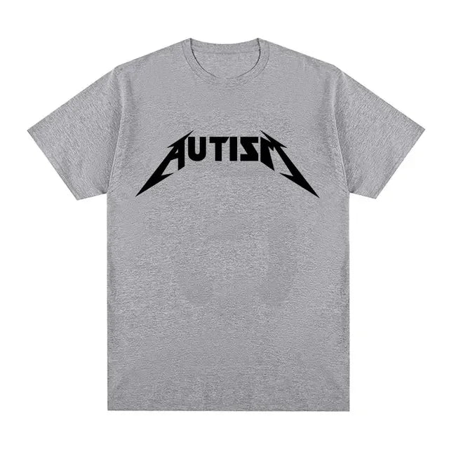 Autism Metal Rock Meme T-Shirt | Oversized Hip Hop Streetwear Unisex Tee