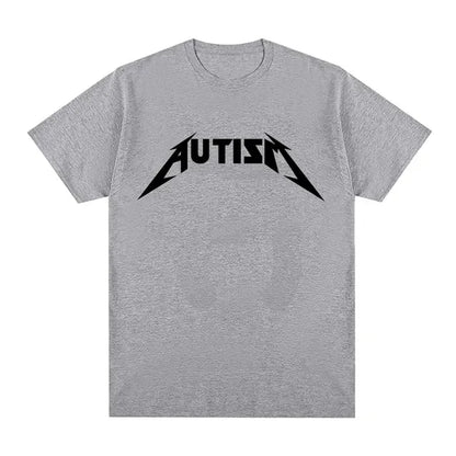 Autism Metal Rock Meme T-Shirt | Oversized Hip Hop Streetwear Unisex Tee