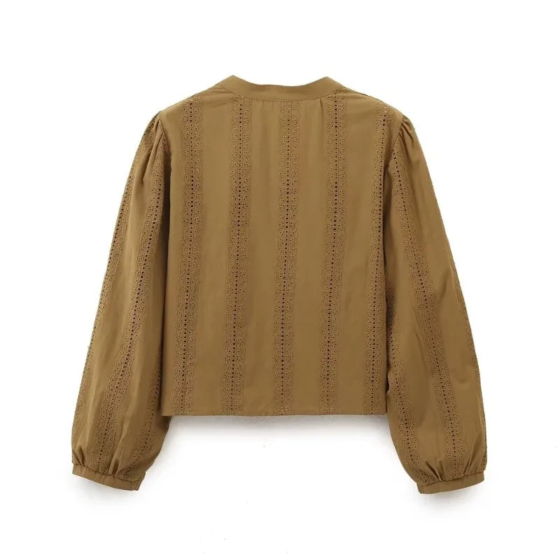 Women’s Y2K Harajuku Long Sleeve V-Neck Shirt