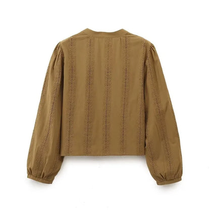 Women’s Y2K Harajuku Long Sleeve V-Neck Shirt