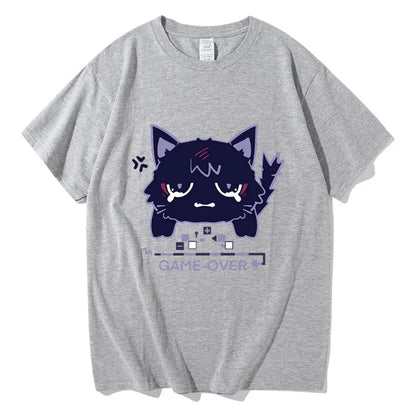 Unisex Genshin Impact T-Shirt | Scaramouche Cat Kawaii Graphic