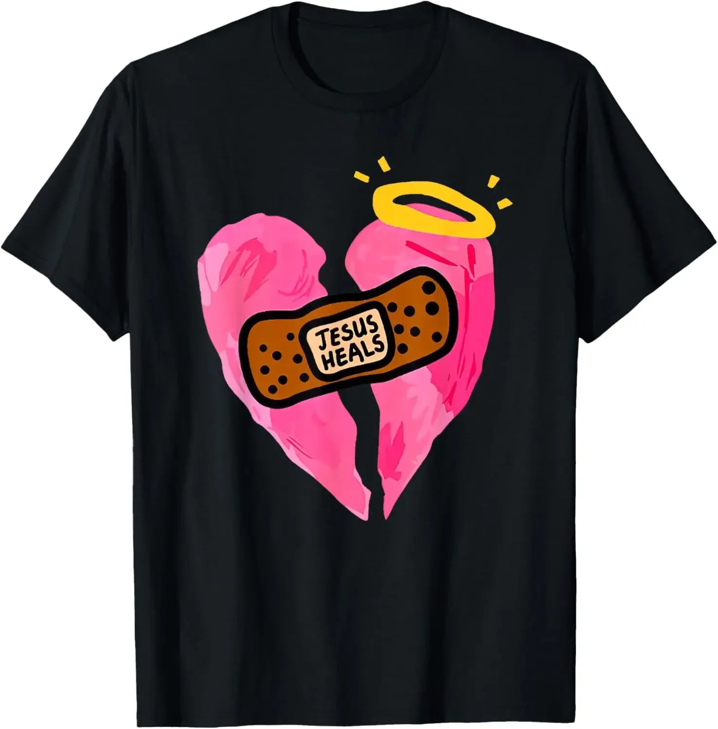 Jesus Heal Funny Christian Faith Healer Healing T-Shirt Print Original Design Gifts T Shirts Vintage T Shirt Camisas