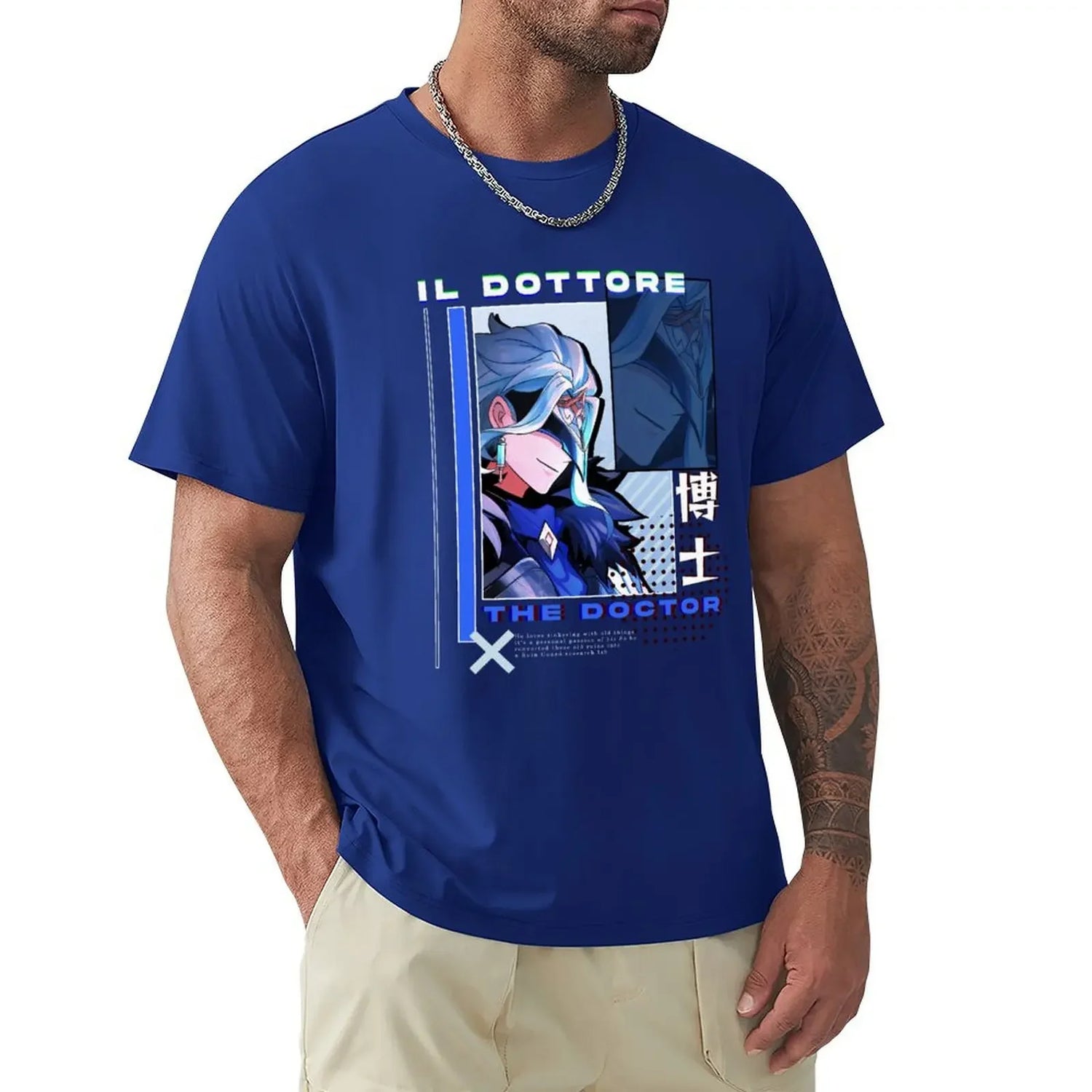 Men’s Genshin Impact Dottore T-Shirt | Oversized Casual Graphic Tee