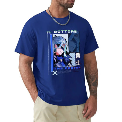 Men’s Genshin Impact Dottore T-Shirt | Oversized Casual Graphic Tee