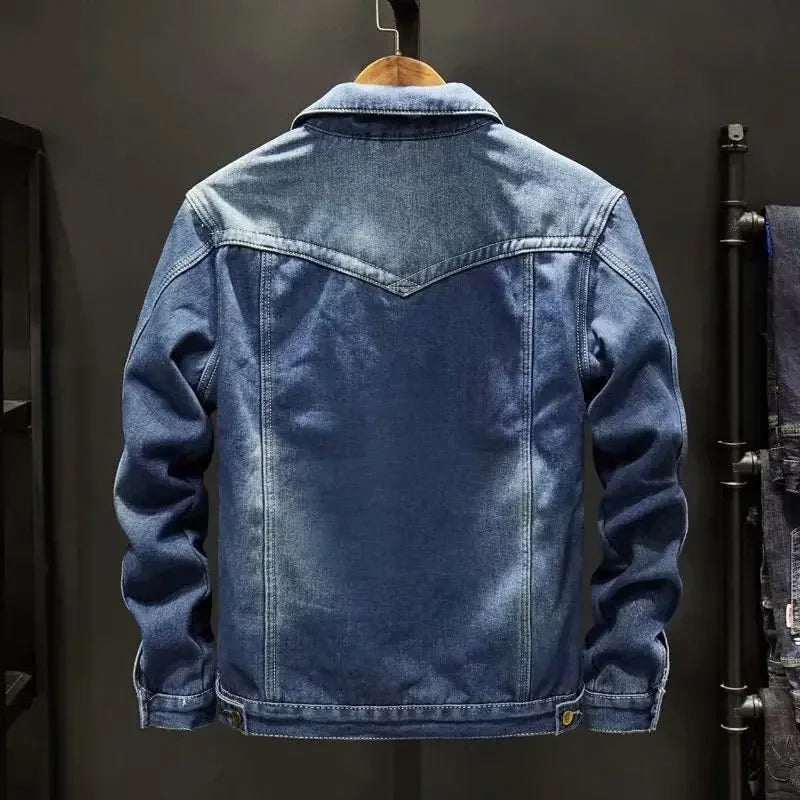 Thickened Fleece-Lined Denim Jacket Men&