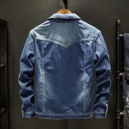 Thickened Fleece-Lined Denim Jacket Men&