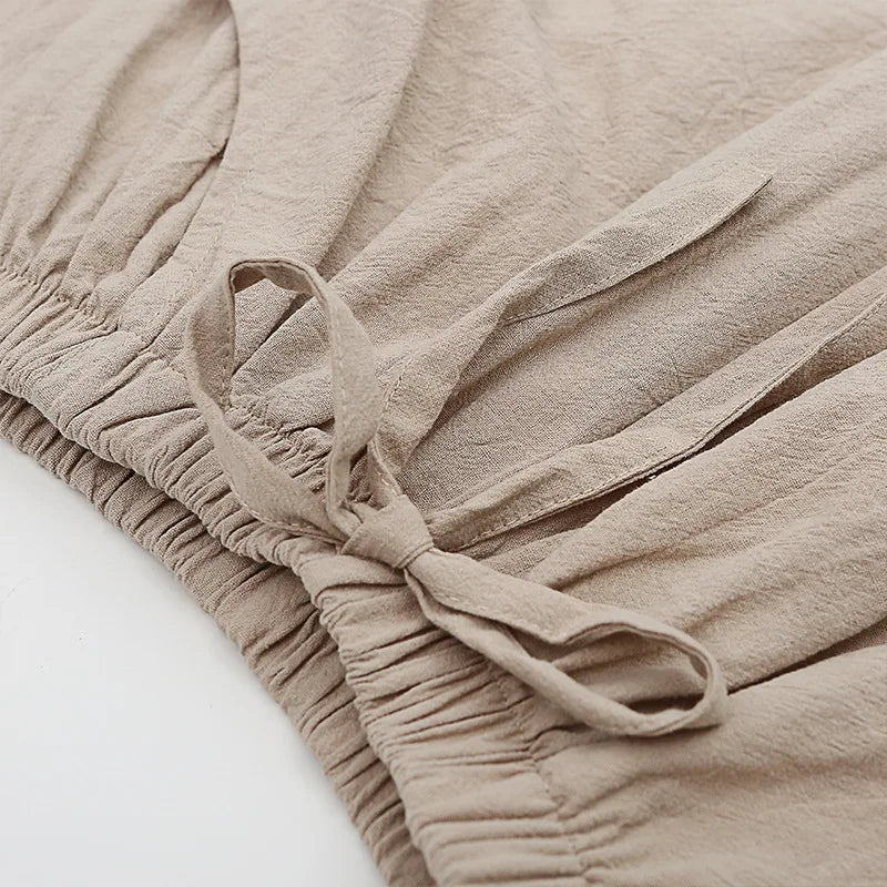 Women’s Summer Cotton Linen High-Waist Shorts | Casual Sports &amp; Fashion Shorts