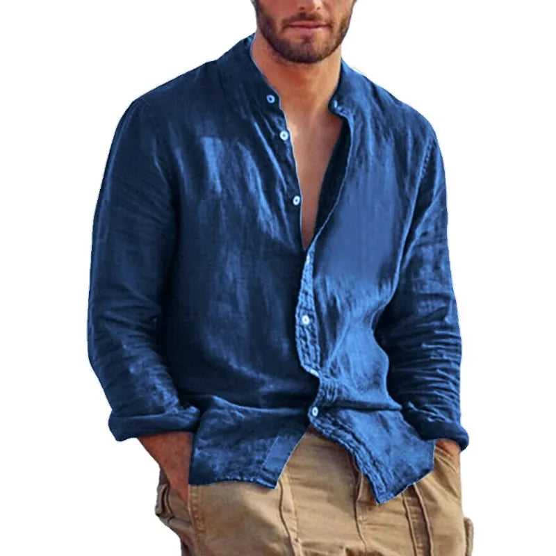Breathable Lightweight Linen Shirt for Men