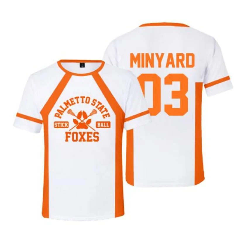 Foxes Ice Hockey Jersey Cosplay T-Shirt | Wilds Minyard 3D Print Short Sleeve Tee