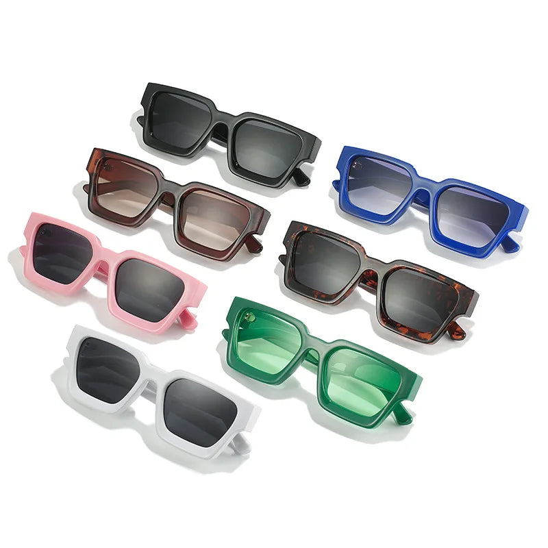 SHAUNA Popular Square Sunglasses for Men and Women