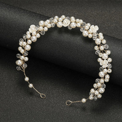 Elegant Crystal &amp; Pearl Bridal Headband for Women