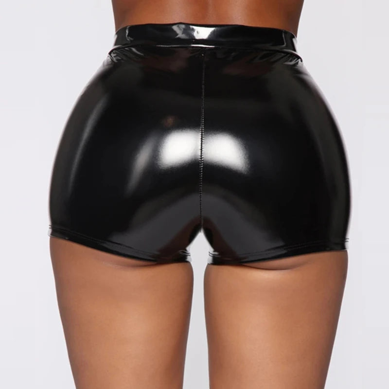 Women’s High-Waist PU Leather Shorts | Sexy Club Summer Wear