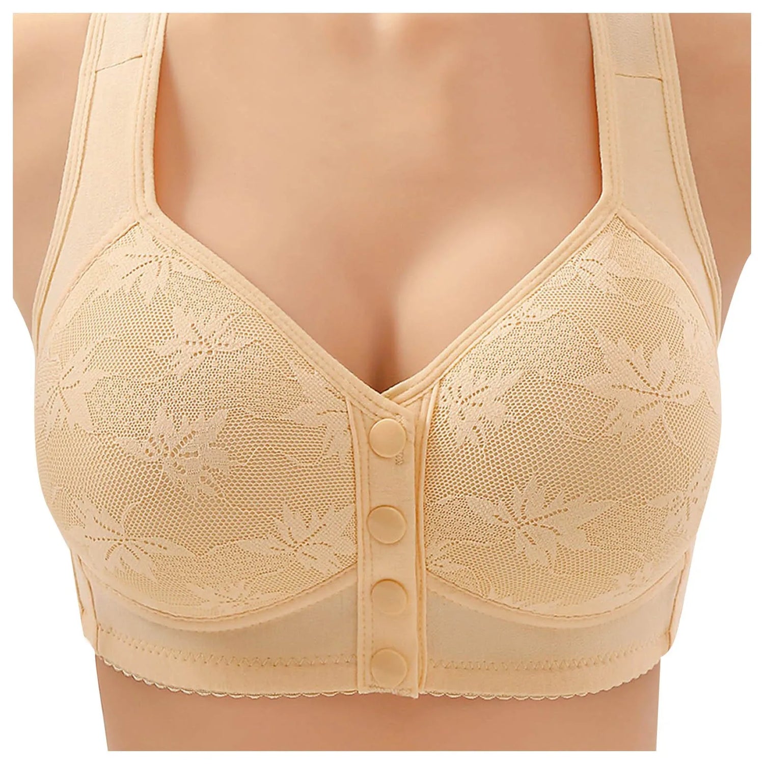 Women’s Cotton Padded Push-Up Bras | Seamless, Lace-Edge, Wire-Free