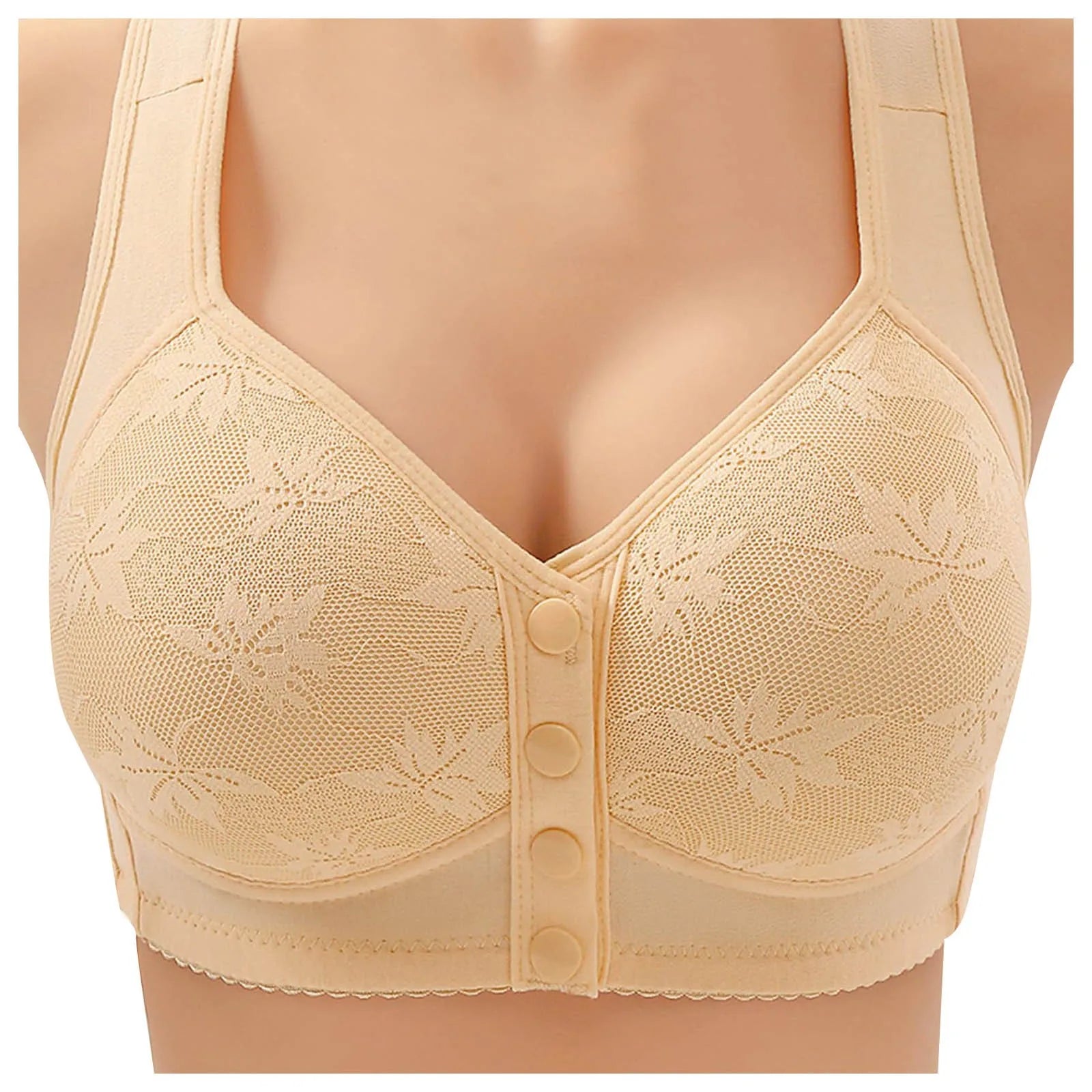 Women’s Cotton Padded Push-Up Bras | Seamless, Lace-Edge, Wire-Free