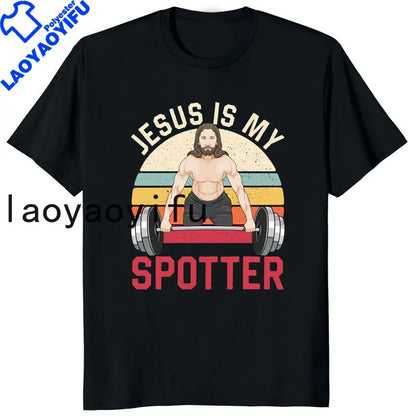 Retro Vintage Jesus Christ Gym T Shirts Men Pure Christian Faith Tee Top Short Sleeved Funny Printed Graphic Tshirt Gift