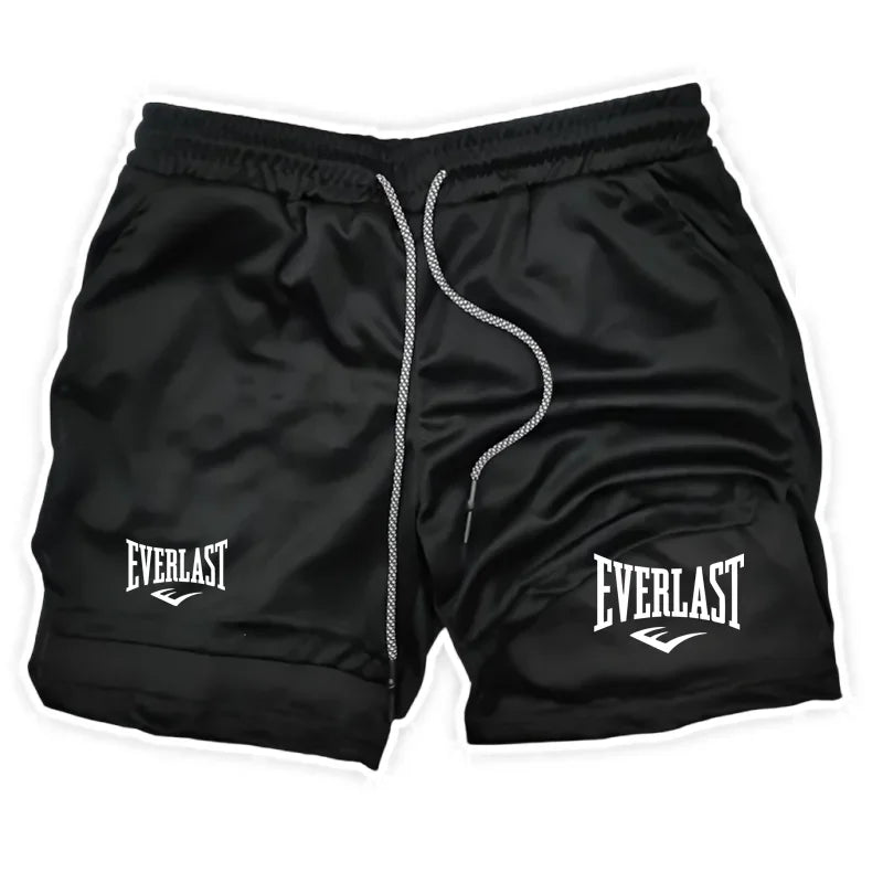 Men Running Shorts 2 in 1 Double-deck Sport Shorts Sportswear Gym Fitness Short Pants Training Jogging Bottom Men&