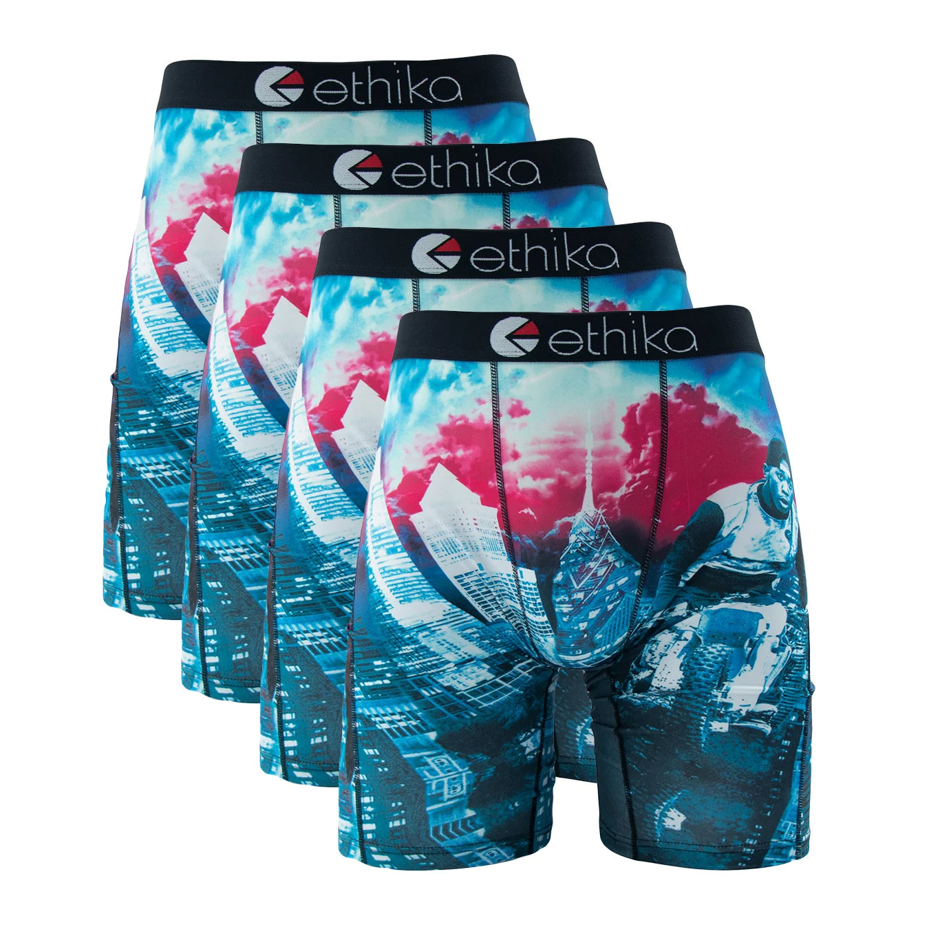 ETHIKA Men’s Printed Boxer Shorts – 4-Pack