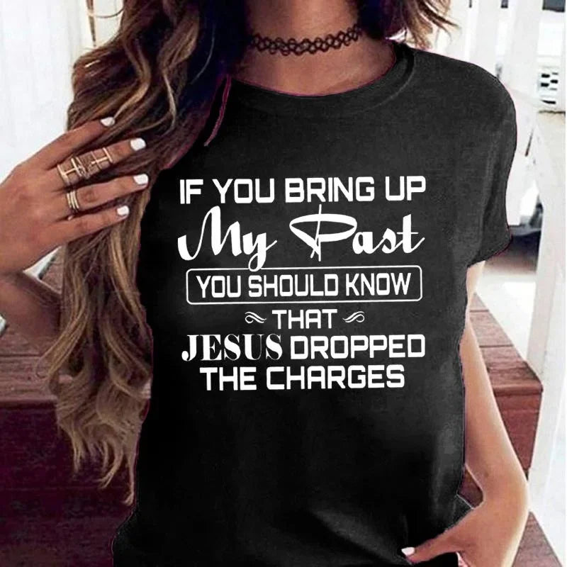 Christian Gold T-Shirt | “Jesus Dropped The Charges”