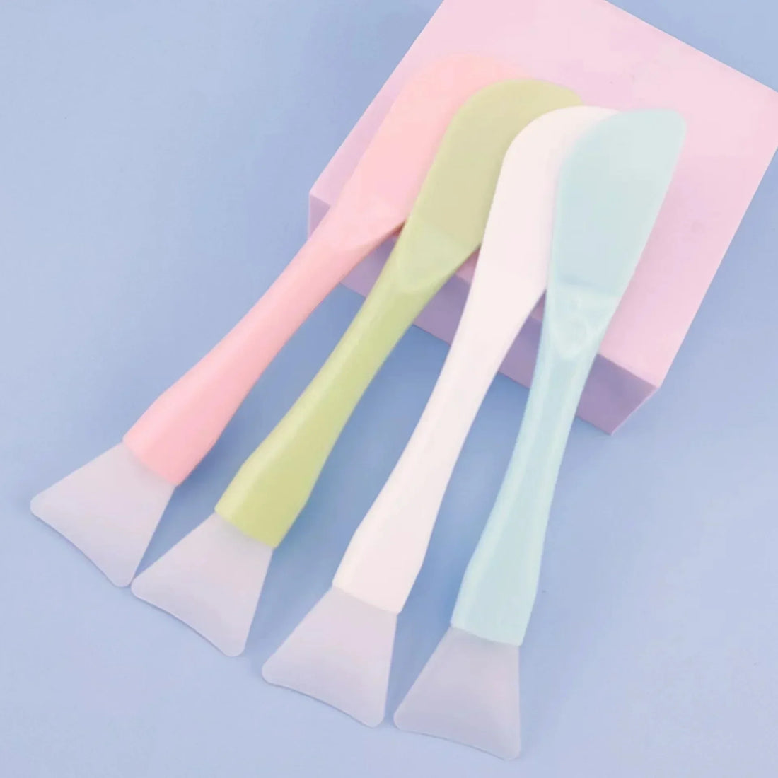 Double Head Silicone Facial Mask Brush &amp; Scraper