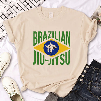 Bjj Jiu Jitsu top women manga summer graphic t shirt female streetwear 2000s clothing