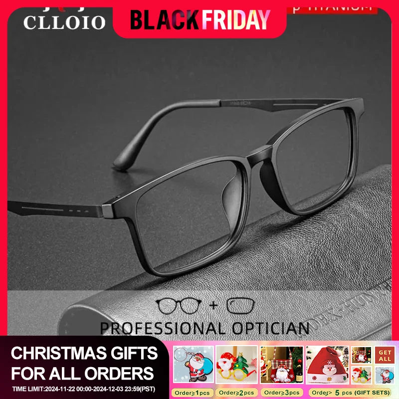CLLOIO UltraLight Pure Titanium Anti-Blue Ray Reading Glasses